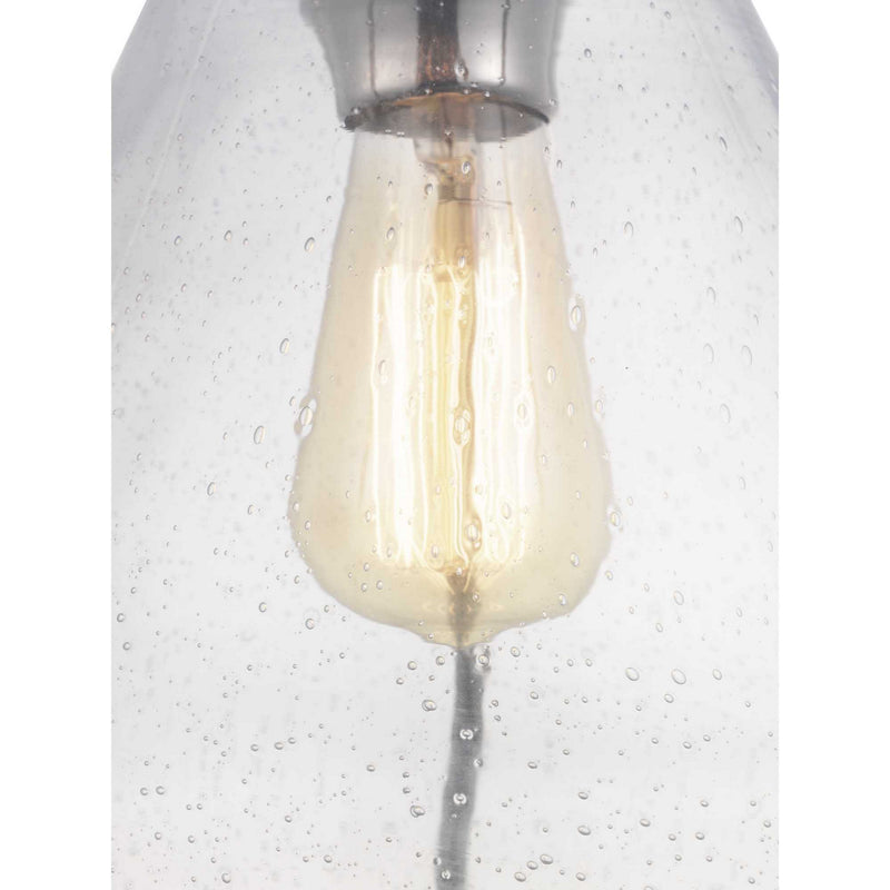 Progress Lighting P500135-104 One Light Pendant, Polished Nickel