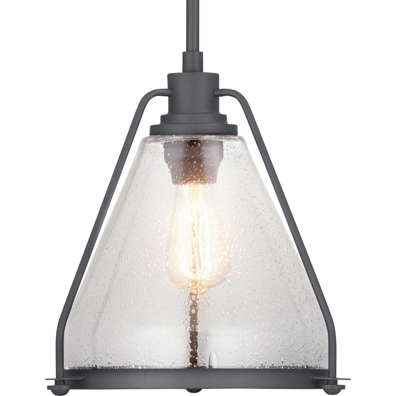 Progress Lighting P500135-143 One Light Pendant, Graphite