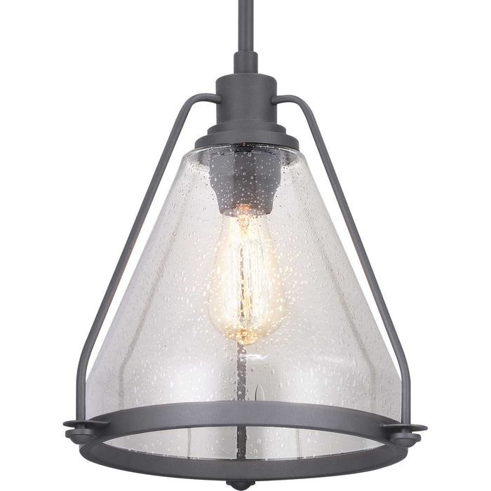 Progress Lighting P500135-143 One Light Pendant, Graphite