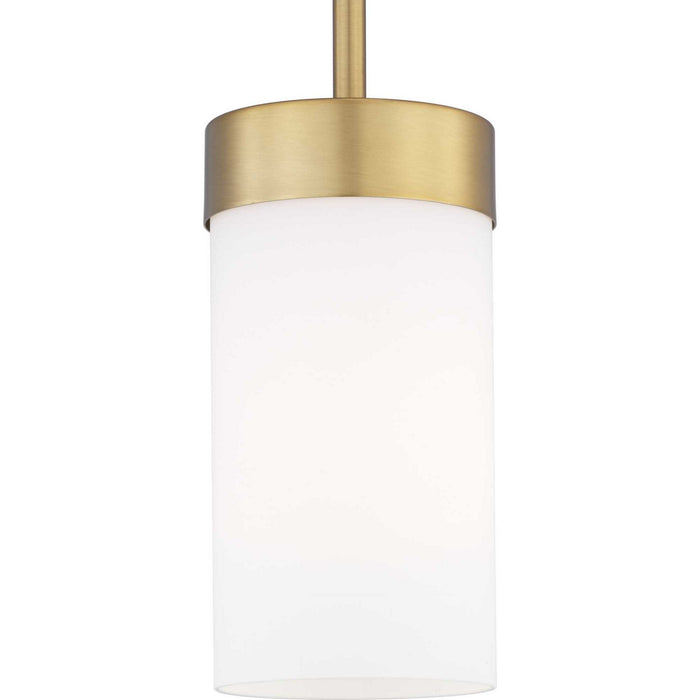 Progress Lighting P500151-109 One Light Mini-Pendant, Brushed Bronze
