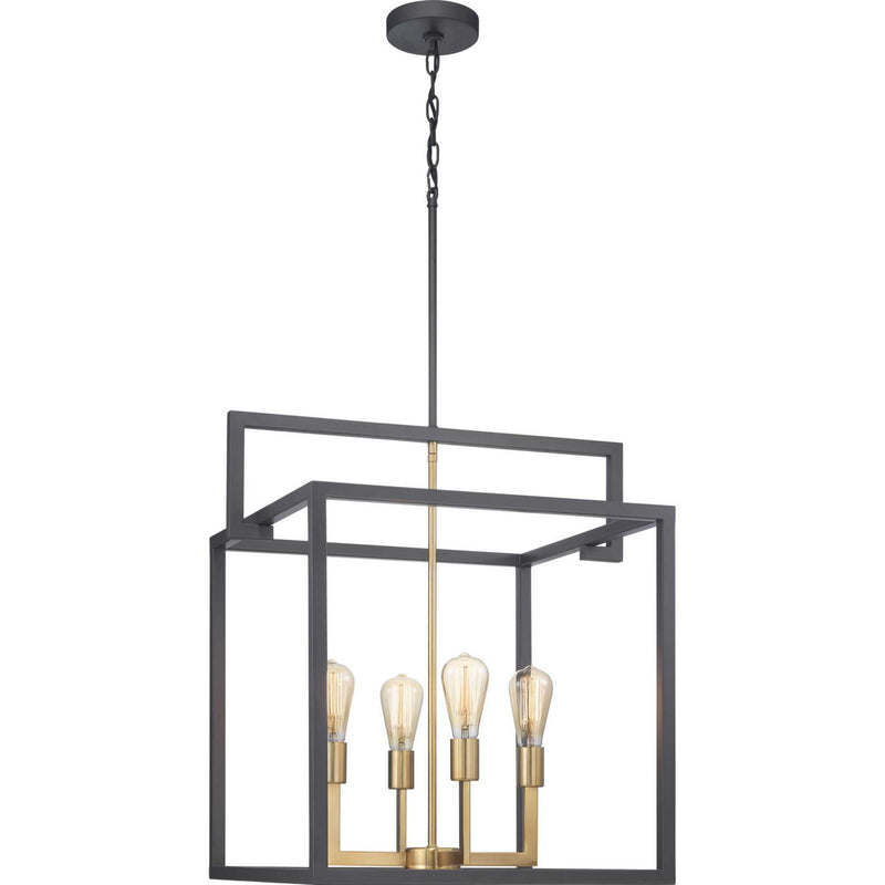 Progress Lighting P500168-143 Four Light Pendant, Graphite