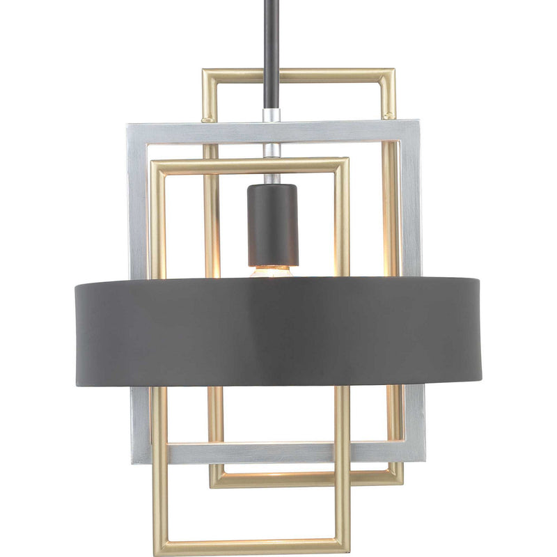 Progress Lighting P500173-031 One Light Mini-Pendant, Black