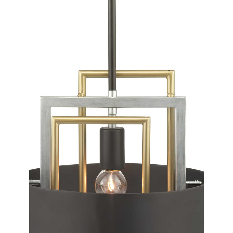 Progress Lighting P500173-031 One Light Mini-Pendant, Black