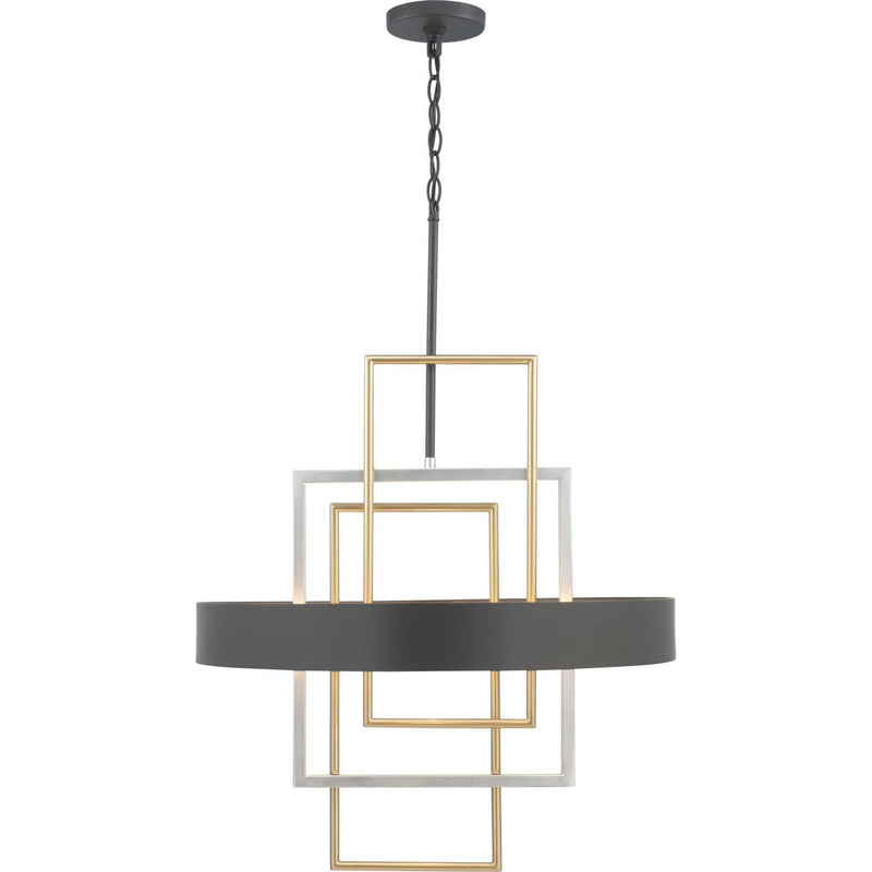 Progress Lighting P500174-031 Six Light Pendant, Black