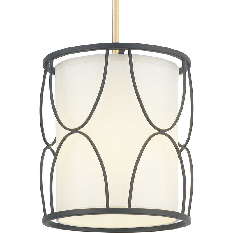Progress Lighting P500176-031 One Light Mini-Pendant, Black