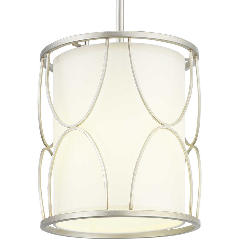 Progress Lighting P500176-134 One Light Mini-Pendant, Silver Ridge