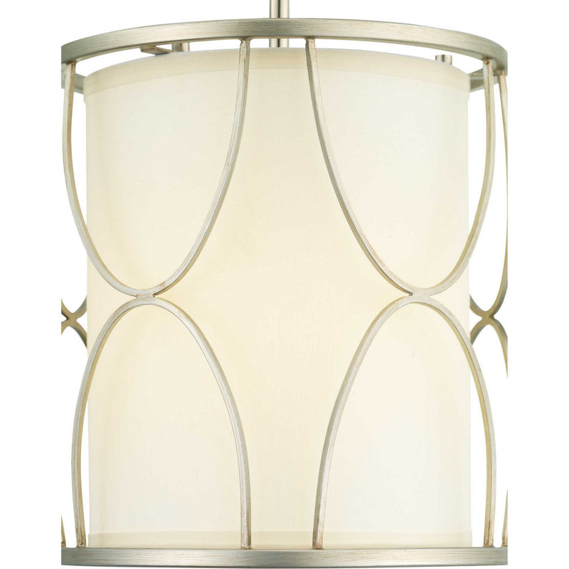 Progress Lighting P500176-134 One Light Mini-Pendant, Silver Ridge