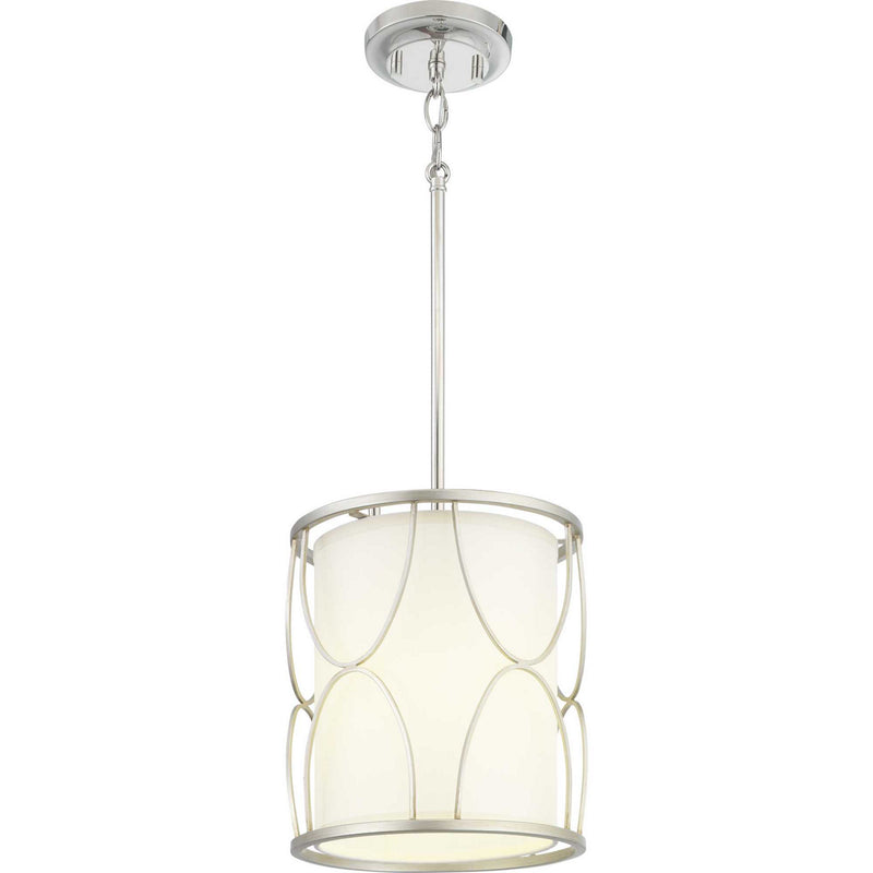 Progress Lighting P500176-134 One Light Mini-Pendant, Silver Ridge