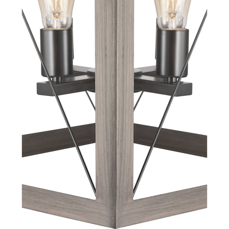 Progress Lighting P500178-020 Four Light Foyer Pendant, Antique Bronze