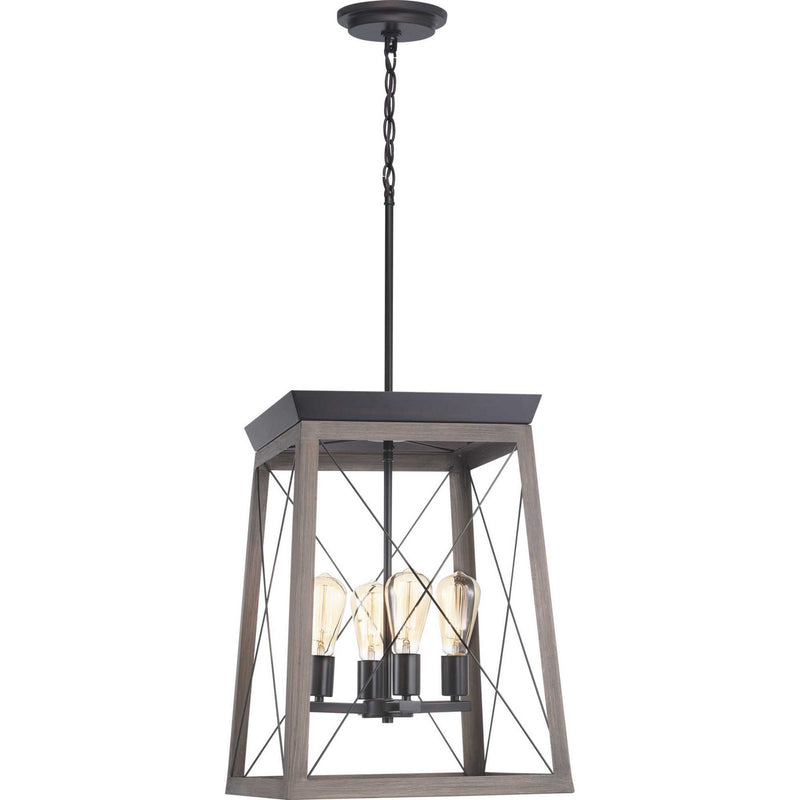 Progress Lighting P500178-020 Four Light Foyer Pendant, Antique Bronze