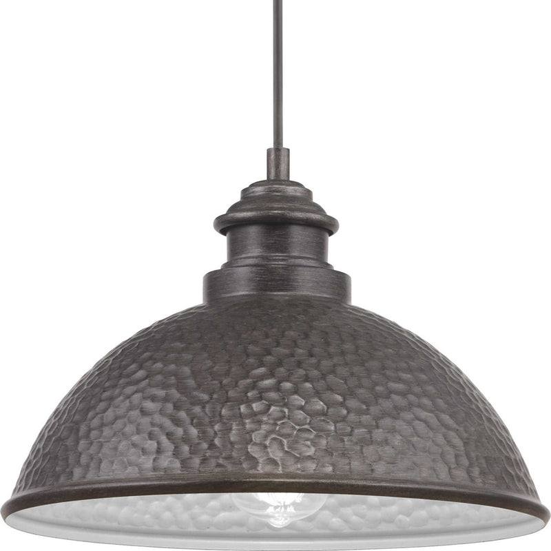 Progress Lighting P550032-103 One Light Hanging Lantern, Antique Pewter
