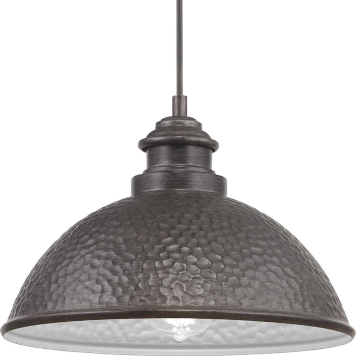 Progress Lighting P550032-103 One Light Hanging Lantern, Antique Pewter