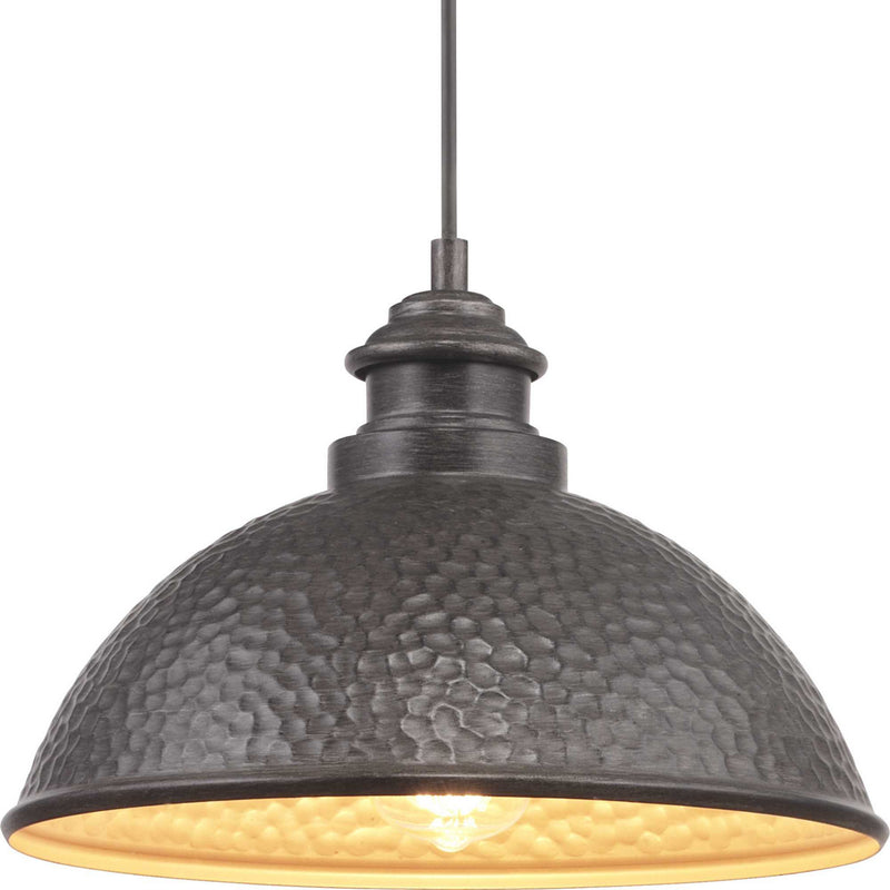 Progress Lighting P550032-103 One Light Hanging Lantern, Antique Pewter