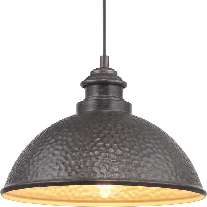 Progress Lighting P550032-103 One Light Hanging Lantern, Antique Pewter