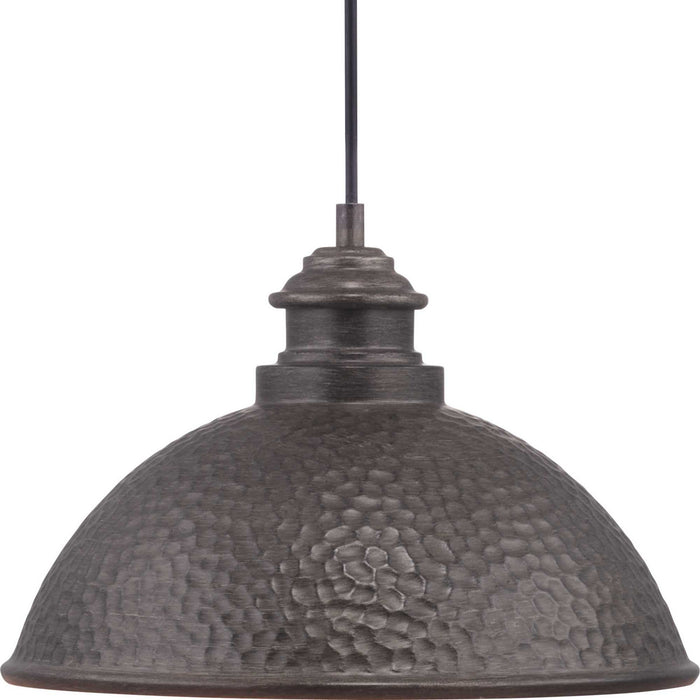 Progress Lighting P550032-103 One Light Hanging Lantern, Antique Pewter
