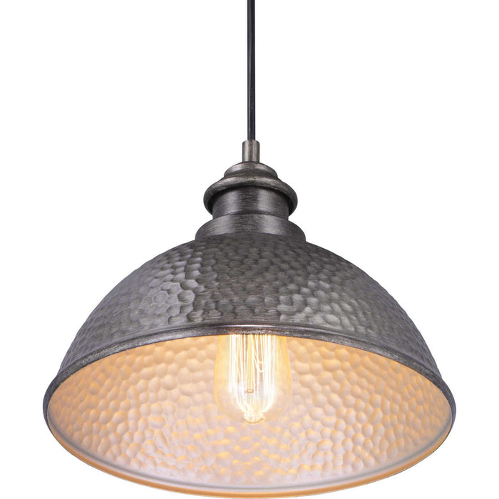 Progress Lighting P550032-103 One Light Hanging Lantern, Antique Pewter