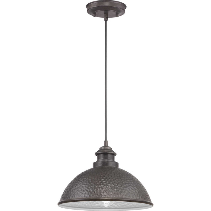 Progress Lighting P550032-103 One Light Hanging Lantern, Antique Pewter