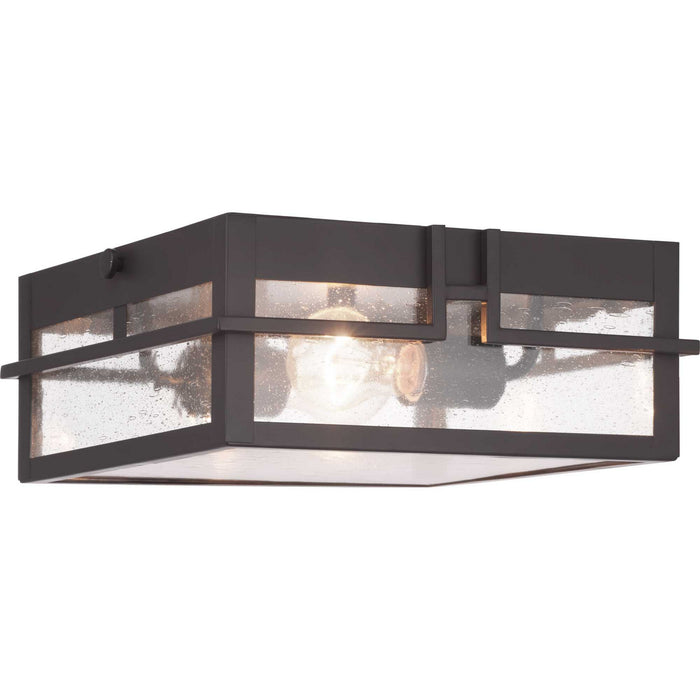 Progress Lighting P550038-020 Two Light Outdoor Flush Mount, Antique Bronze
