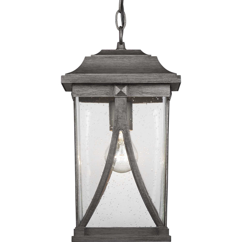 Progress Lighting P550040-103 One Light Hanging Lantern, Antique Pewter