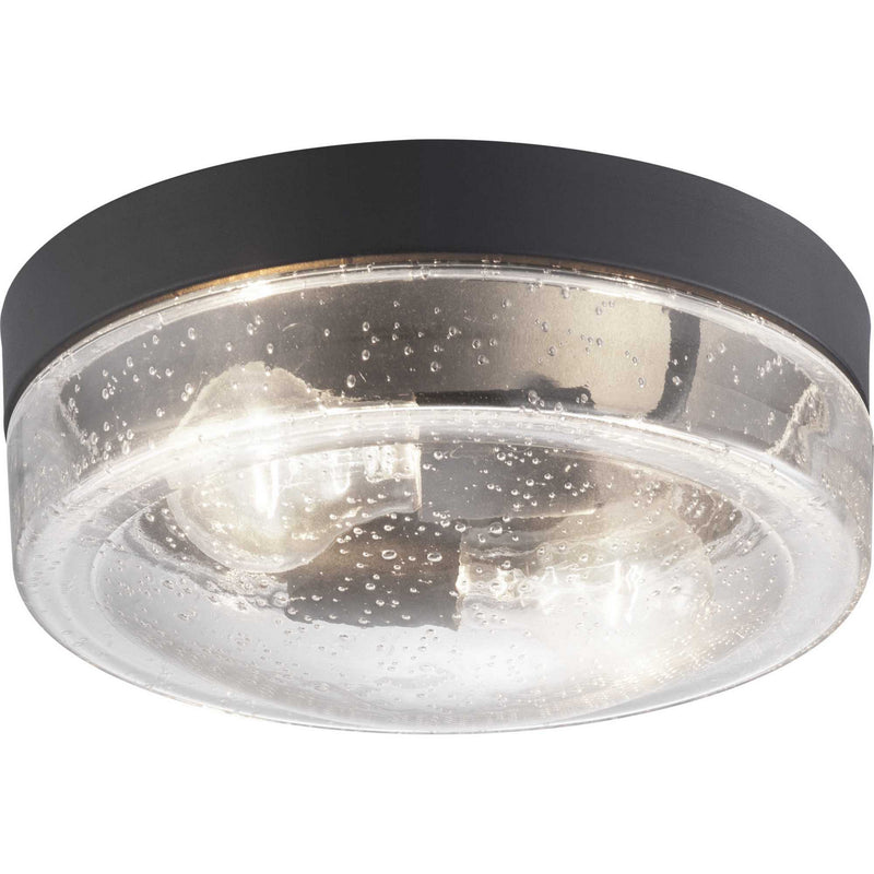 Progress Lighting P550042-031 Two Light Flush Mount, Black