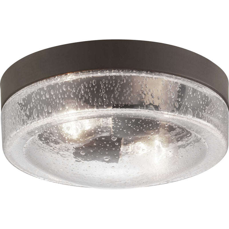 Progress Lighting P550042-129 Two Light Flush Mount, Architectural Bronze