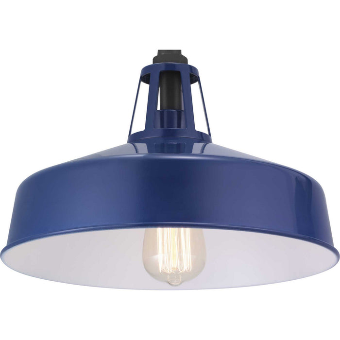Progress Lighting P560091-091 One Light Wall Lantern, Navy