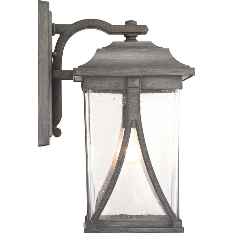 Progress Lighting P560115-103 One Light Wall Lantern, Antique Pewter