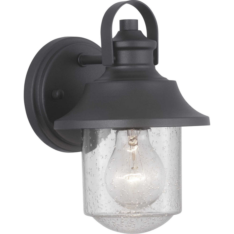 Progress Lighting P560119-031 One Light Wall Lantern, Black