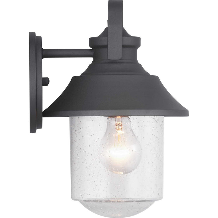 Progress Lighting P560120-031 One Light Wall Lantern, Black