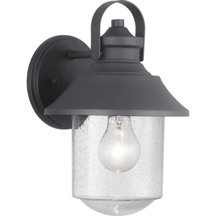 Progress Lighting P560120-031 One Light Wall Lantern, Black