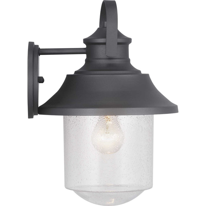 Progress Lighting P560121-031 One Light Wall Lantern, Black