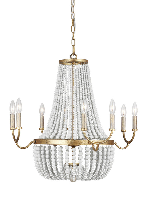 Generation Lighting F3280/8ADB Eight Light Chandelier, Antique Gild