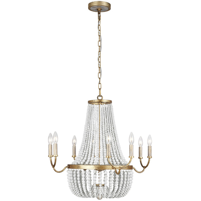Generation Lighting F3280/8ADB Eight Light Chandelier, Antique Gild