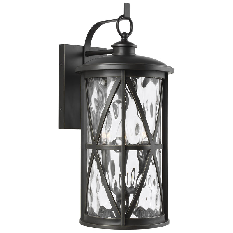 Generation Lighting OL15203ANBZ Three Light Outdoor Wall Lantern, Antique Bronze