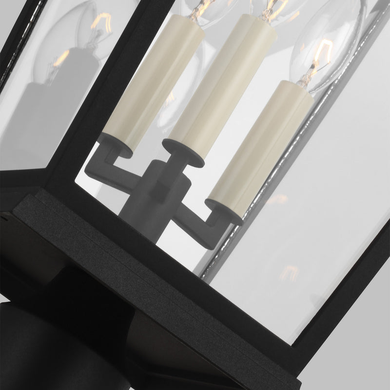 Visual Comfort Studio OL15407TXB Three Light Post Lantern, Textured Black