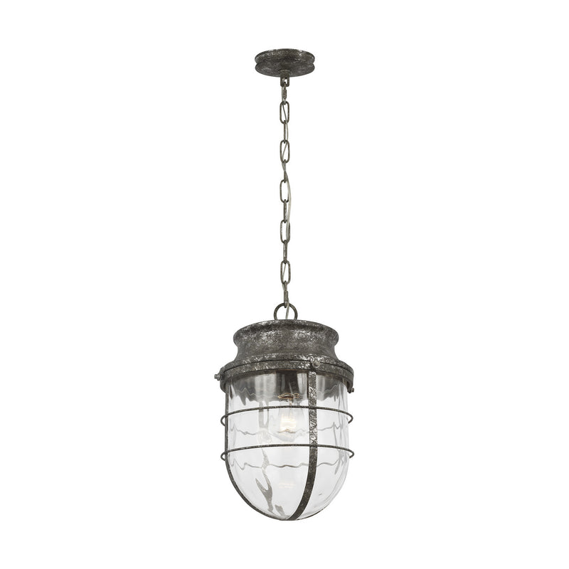 Generation Lighting P1500DSL One Light Pendant, Distressed Silver Leaf