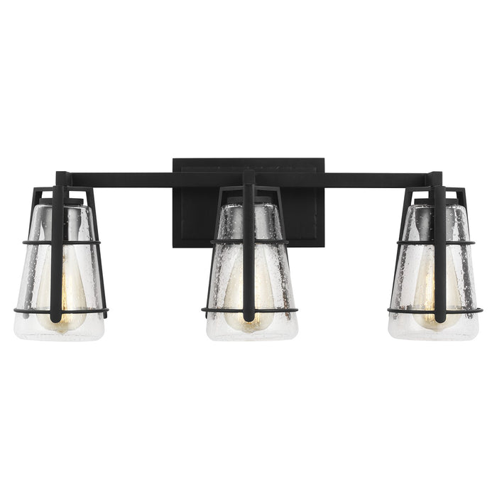 Generation Lighting VS2473MBK Three Light Vanity, Midnight Black