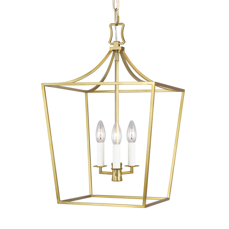 Visual Comfort Studio CC1003BBS Three Light Lantern, Burnished Brass