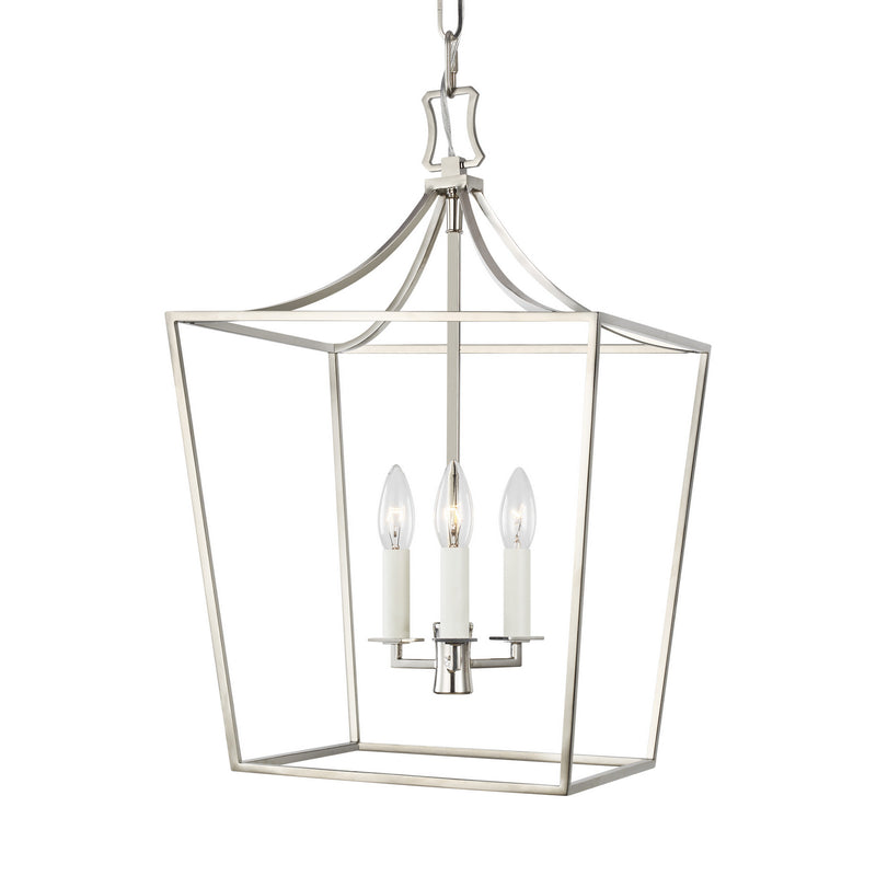 Visual Comfort Studio CC1003PN Three Light Lantern, Polished Nickel