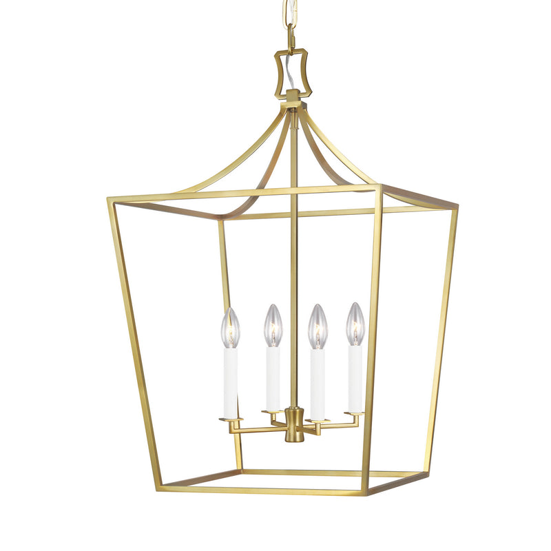 Visual Comfort Studio CC1014BBS Four Light Lantern, Burnished Brass