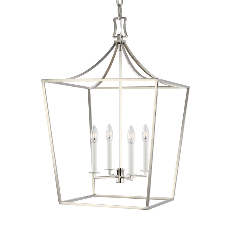 Visual Comfort Studio CC1014PN Four Light Lantern, Polished Nickel