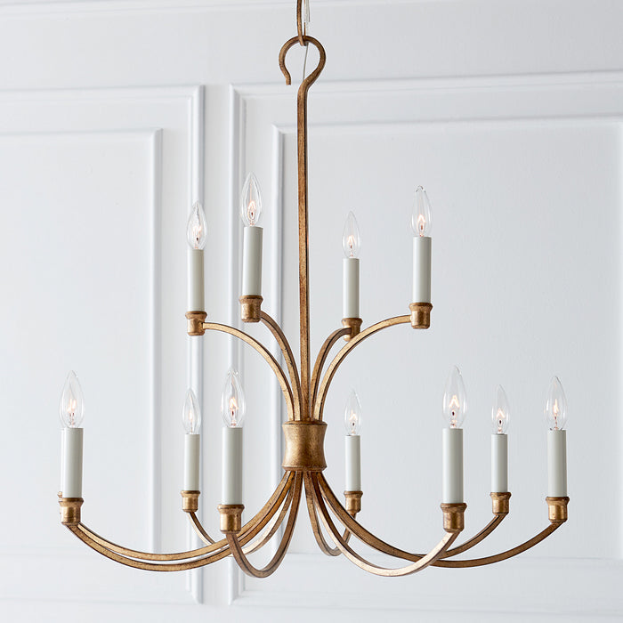 Visual Comfort Studio CC10612ADB 12 Light Chandelier, Antique Gild