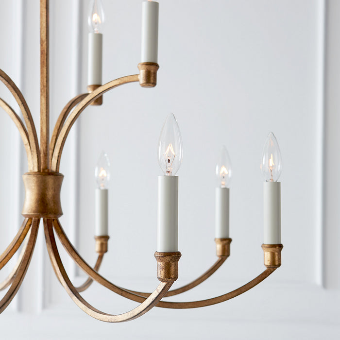 Visual Comfort Studio CC10612ADB 12 Light Chandelier, Antique Gild