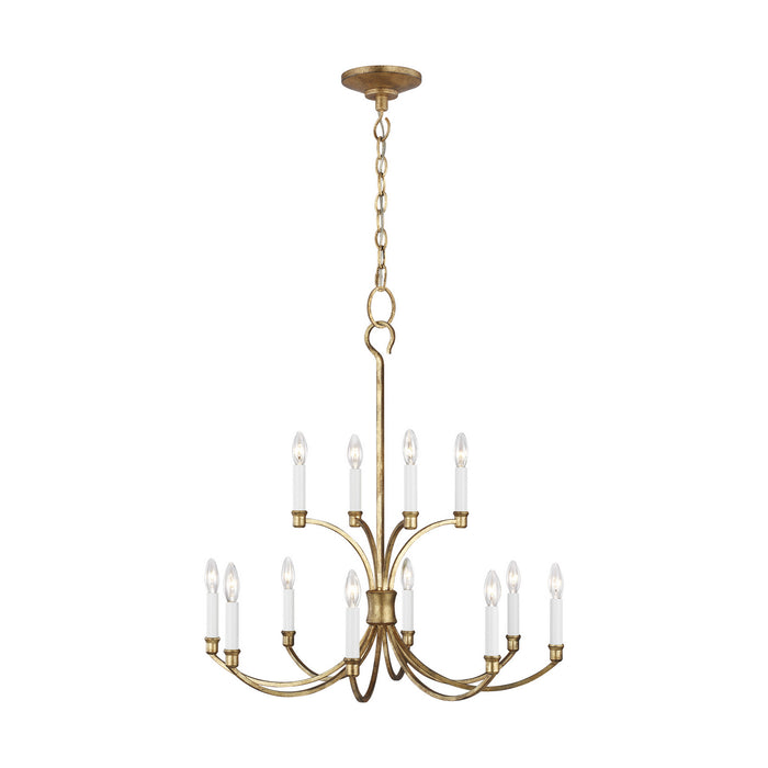 Visual Comfort Studio CC10612ADB 12 Light Chandelier, Antique Gild