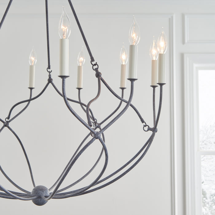 Visual Comfort Studio CC11212WGV 12 Light Chandelier, Weathered Galvanized