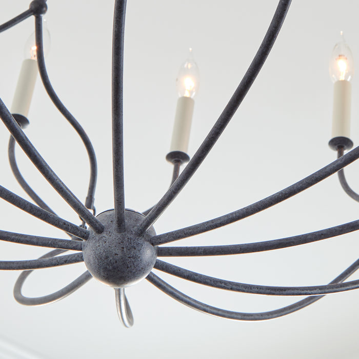 Visual Comfort Studio CC11212WGV 12 Light Chandelier, Weathered Galvanized