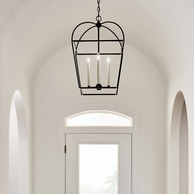Visual Comfort Studio CC1094SMS Four Light Lantern, Smith Steel