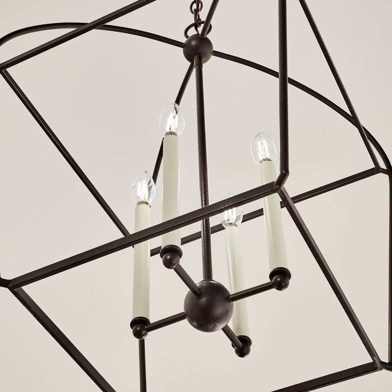 Visual Comfort Studio CC1094SMS Four Light Lantern, Smith Steel (Display - Final Sale)