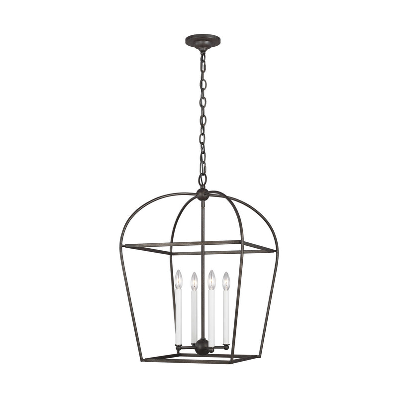 Visual Comfort Studio CC1094SMS Four Light Lantern, Smith Steel