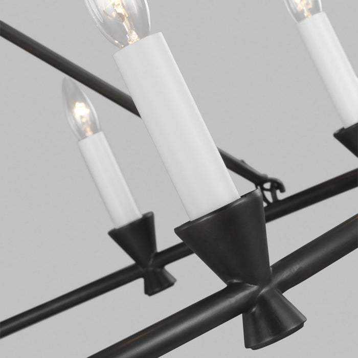 Visual Comfort Studio CC1179AI Nine Light Chandelier, Aged Iron